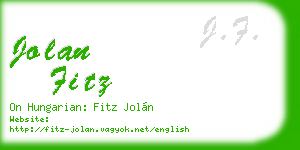 jolan fitz business card